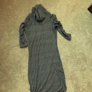 SATURDAY SUNDAY BLUE COWL NECK DRESS LIKE NEW XS